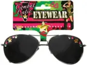 Combat Cutie Aviator Sunglasses Military Army Brat Halloween Costume Accessory