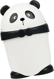LABRIMP Children's Room Small Dinosaur Trash Can Rubbish Infantil Tabletop Trash Can Basket with Lid Desk Trash Can Mini Cartoon Trash Holder for Babies Panda Trash Can with Lid Plastic
