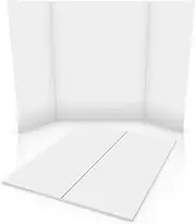 Foamboards Australia WHITE Project Display Board - School Project Tri-fold 3 Panel 5mm thick Display Board 122 X 91.5cm Pack of 2