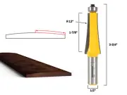 12" Radius Guitar Finger Board Radius Router Bit - 1/2" Shank - Yonico 13005