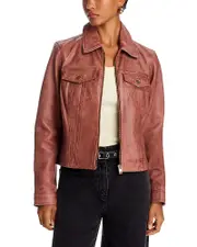 Bagatelle Leather Trucker Jacket