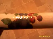 Longaberger WALLPAPER 1 BORDER ROLL 6.25" x 5 Yards FRUIT MEDLEY w/BLUE TRIM New