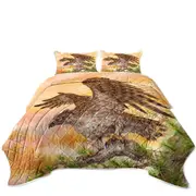Wild Life Animal Art Powerful Hawk Coverlet