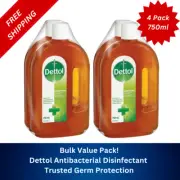 Dettol Antiseptic Disinfectant Liquid Classic Antibacterial Kills Germs(4x750mL)