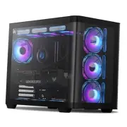 ATX Mid-Tower Gaming PC Case, Back Plug-in BTF Motherboard, with 4 ARGB Fans