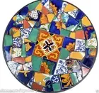 36" Marble Coffee Center Table Top Marble Pietra dura​ Inaly Handmade Home Decor