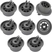 8 Pack Dishwasher Lower Rack Wheel Replacement, Fit for Bosch Kenmore & Neff Siemens Dishwashers
