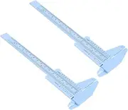 MUSISALY 2Pcs Eyebrow Measuring Device Light Blue Caliper Tool for Accurate Brow Shaping Durable Ruler for Symmetrical Eyebrows for Makeup Artists and Personal Use