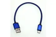 Braided Micro USB Adapter Cable Data Sync Power Supply Cord 25CM For Power Bank Mobile Phone Charger short