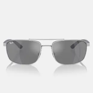 Ray Ban｜RB3737-003/6G 方形金屬水銀鏡面太陽眼鏡【葛洛麗雅眼鏡】