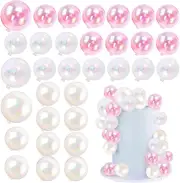 32 Pcs Balloon Cake Topper Mini Ball Shaped Cake Toppers Shiny Pearl Ball Cak...