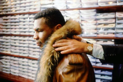 Mike Tyson gets fitted for a suit during a photo shoot in Atlantic- Old Photo 1