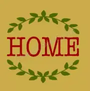 REUSABLE STENCIL ITEM 9537 I ~10"x10"~ Home with laurel leaf crest Sign Stencil