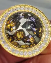 SERICHO pallasite Meteorite Brooch from Kenya