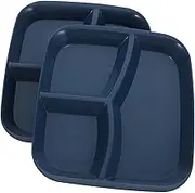 OKUMEYR 3 Sectioned Plates Set Reusable Compartment Plates Elegant Design for Snacks Appetizers Desserts