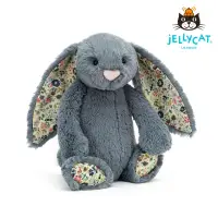 在飛比找momo購物網優惠-【JELLYCAT】31公分 莫蘭迪藍碎花兔(Blossom