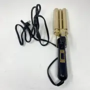 Vidal Sassoon VS184 Gold Series 3 Barrel 5/8” Hair Waver Curling Iron Crimp Wave