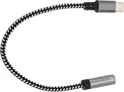 Type C to 3.5mm Jack Adapter, Headphone Jack Adapter Noise Reduction Woven Wire Plug and Play for Laptops for Mobile Phone