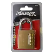 Master Lock 4-DIGIT COMBINATION PADLOCK Durable BRASS- 40mm *US Brand