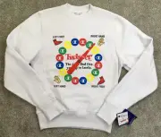 Champion X Twister Reverse Weave Sweater Mens XS White Heavyweight Sweatshirt