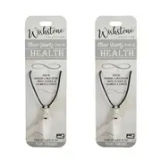 2PK Wishstone Clear Quartz Point Pendant Necklace Jewellery Women's Accessory