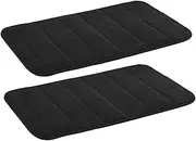 COSMEVIVI 2Pcs Water Absorbent Doormats for Indoor Entrance Memory Floor Mats for Front Back Door Non Slip Minimalist Design