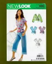 Short or Long Sleeve Tops Sewing Pattern~3 Styles! (Sizes 8-20) New Look 6560