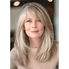 Dsimeig Long Blonde Wigs for Women Natural Straight Blonde Wig with Bangs,Syn...