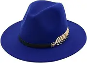 [Generic] Hunting Apparel Hat Wool Hat Women Men Unisex Hat Steam Punk Hat Top Hat Fashion Ribbon Decorative Hat Trapper Hat Gloves Men (#A-Blue, One Size)