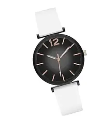 [Generic] Analog Watch Women - Soft Band Watch - Second Hand Soft Breathable Band Analog Wrist Watch for Nurses Nursing Students Doctors
