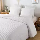 White King Size Quilt Bedding Sets with Pillow Shams, Lightweight Soft Bedspread