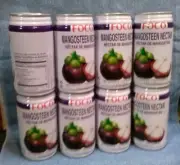 MANGOSTEEN JUICE, 8 CANS x 350ml FOCO DRINK, Nuoc Mang Cuc, Jugo De Mangostan F