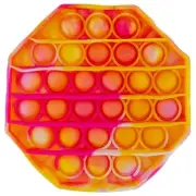 Pink/Yellow Octagonal Pop Bubble Fidget Toy