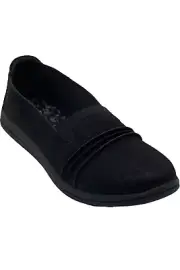 Clarks Cloudsteppers Slip-On Flats Breeze Sole Black