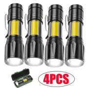 1/2/4 LED Torch Light USB Rechargeable Zoomable Flashlight 1200000LM Camp Lamp