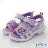 在飛比找Yahoo奇摩購物中心優惠-卡通童鞋冰雪奇緣電燈短跟涼鞋款-KT25067紫(中小童段)