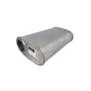 Redback Universal Muffler - 3 Hole Baffled 8" x 4" Oval 14" Long 2 1/2"