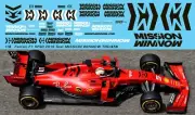 1/8 Decals for Ferrari SF90 Formula 1 2019 F1Test Mission Winnow TBD378