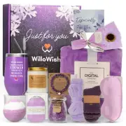 WilloWish Purple Birthday Gifts For Women - 15 PCs Get Well Gifts For Women