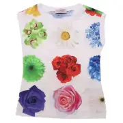 6480AC maglia bimba GIRL MONNALISA white cotton t-shirt kid