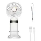 USB Charging Fan Foldable Fan Desk Fan Digital Display Fan Practical Small Fan