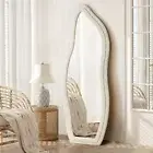 Oikiture Full Length Mirror Boucle Floor Mirrors Dressing Wall Mounted 160cm