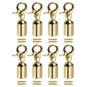 0.51" Cord End Cap Terminator Cord for Tassel Jewelry Making, 8Pcs Gold