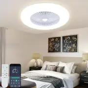 22" Ceiling Fans with Lights & Remote Dimmable Flush Mount Ceiling Fan Lighting