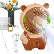 Personal Fan | Personal Handheld Fan | Low Noise Capybara Design Electric Cooling Device for Home Hiking School Outdoor Picnic Camping