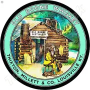 Old Boone Whiskey 11.75" Round Metal Sign