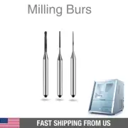 Roland 53D Milling Burs Set for PMMA CAD/CAM 2.0mm/1.0mm/0.6mm