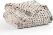 Milam London Soft Throw Blanket | 100% Cotton Throws For Sofas | Bed Throw Double Size | Sofa Throw Large 2 Seater | Bedspreads Double Size | Joanna Collection | Beige - 170 x 250 cm