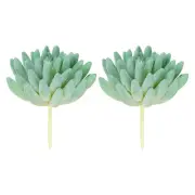 2Pcs Artificial Succulent Plants Fake Succulents Simulation Plants Green