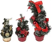 Homoyoyo 3 Pcs Xmas Tree Artificial Christmas Tree Decor for Home Office Garden Party Layout Elegant Xmas Adornment